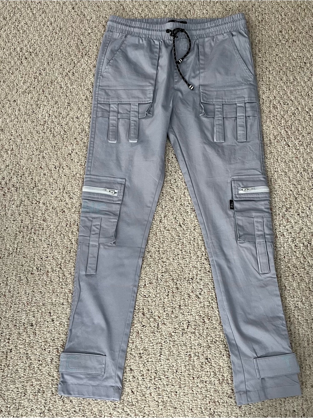 THC The Hideout Clothing Co Gray Fitted Cargo Pants Only 500 Made size Medium